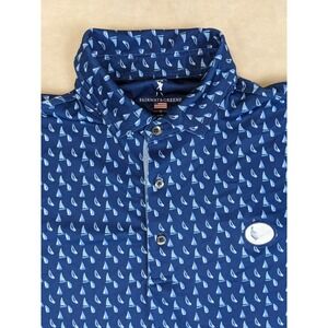 Fairway & Greene Medium Mens Shirt Polo Sailboat Golf Casual AOP USA 22x28